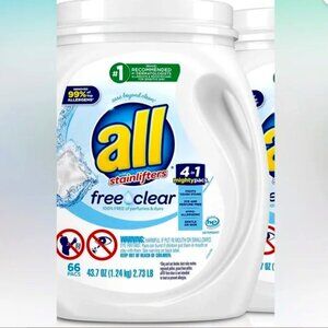 NEW! All Mighty Pacs  Free Clear for Sensitive Skin, 66 Count
